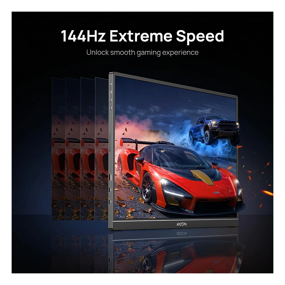 ARZOPA Z1FC 144Hz ARZOPA Z1FC monitor portátil de 16,1 polegadas com suporte traseiro integrado