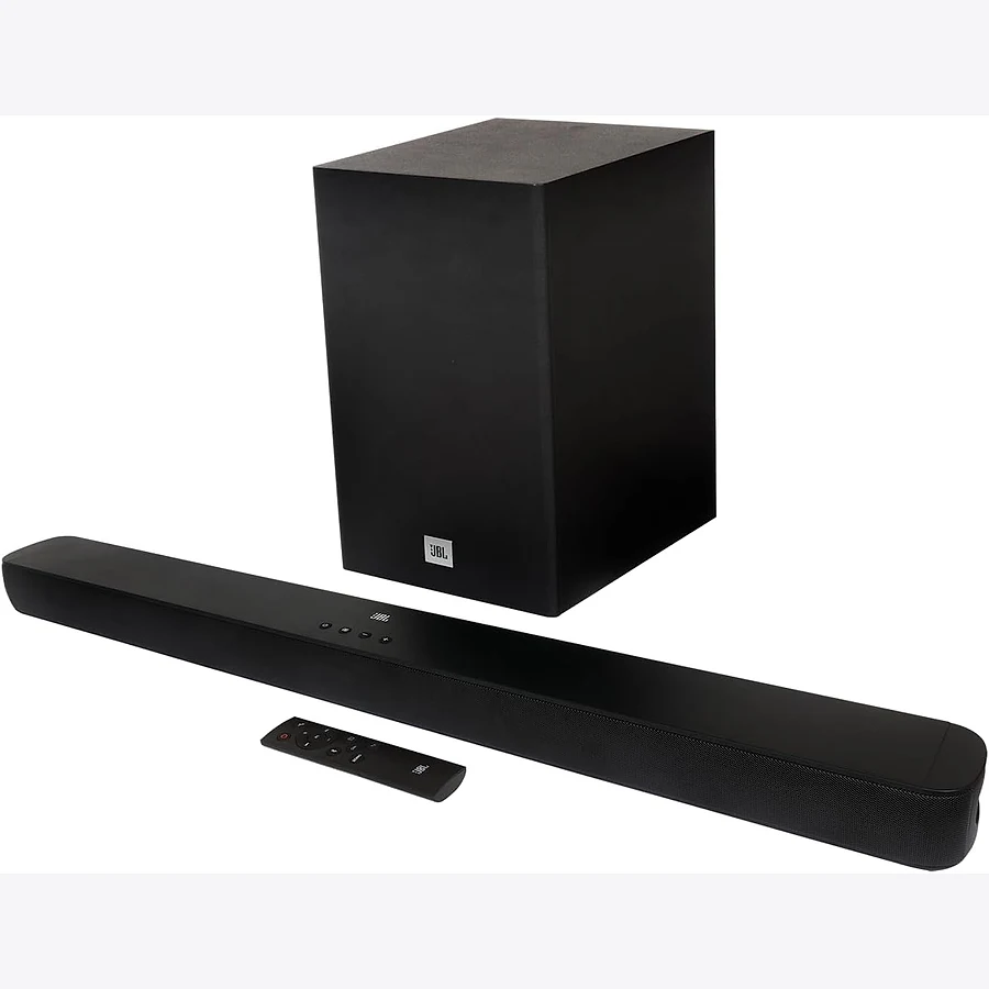 JBL Cinema SB180 soundbar com subwoofer sem fio e conexão HDMI ARC para TV da sala