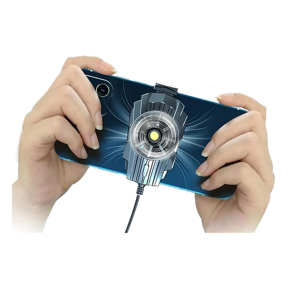 Ventoinha de clip USB acoplada a smartphone Android para resfriar durante o uso