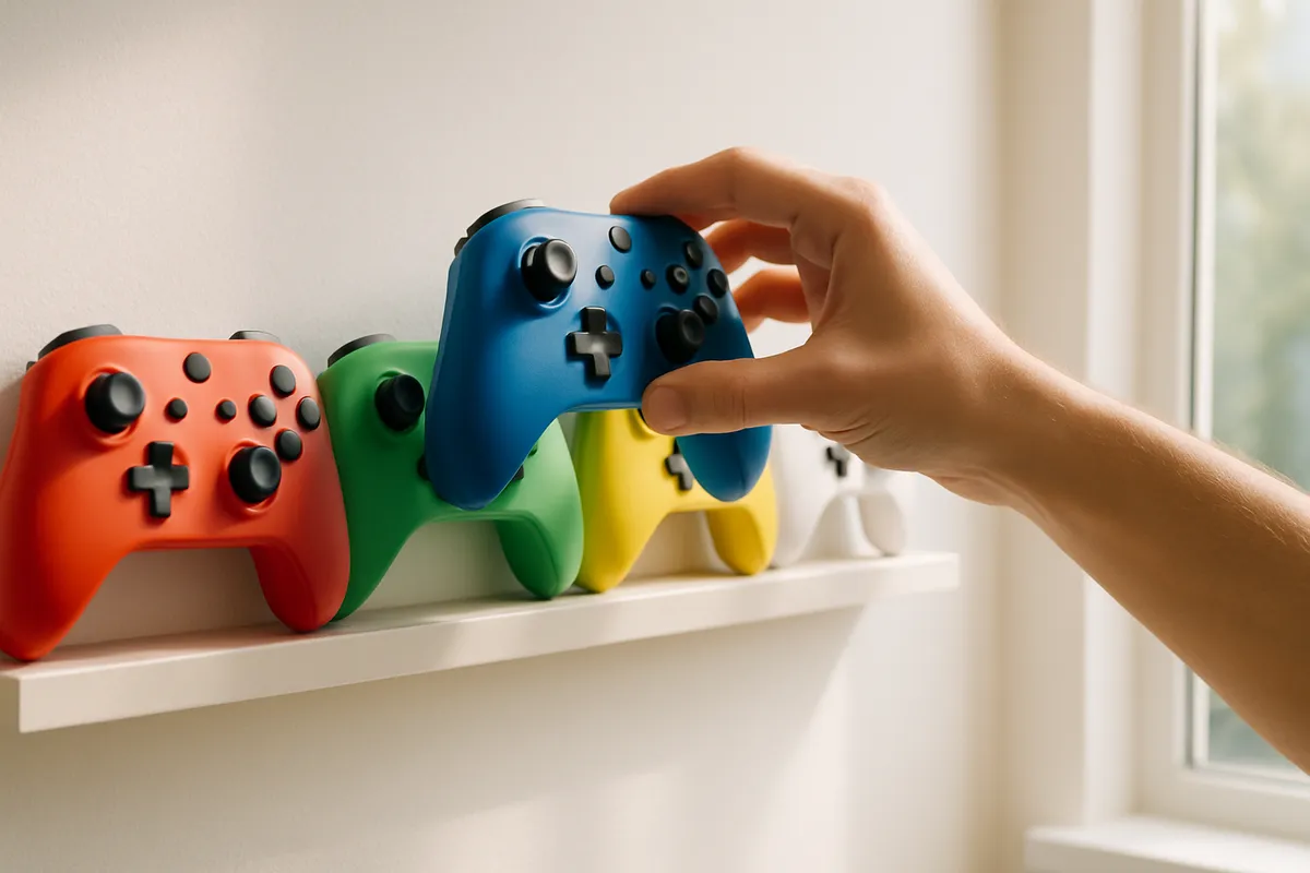 Controle sem fio 2.4GHz para PC — baixa latência e sem perda de sinal Controle gamer sem fio com dongle USB 2.4GHz conectado ao PC — tecnologia de controle gamepad 2026