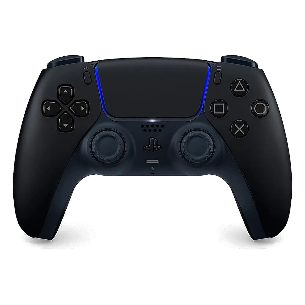 Controle Sony DualSense preto com gatilhos adaptáveis e haptic feedback para PS5 e PC