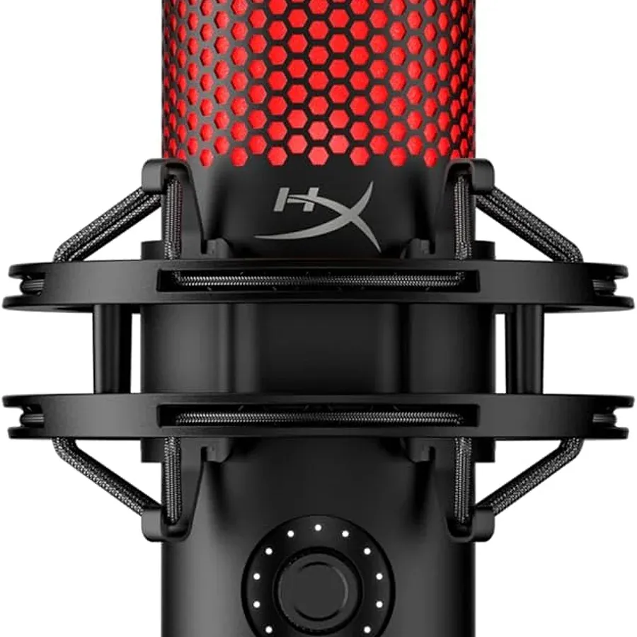 HyperX QuadCast 2 microfone condensador USB com suporte antivibração e RGB