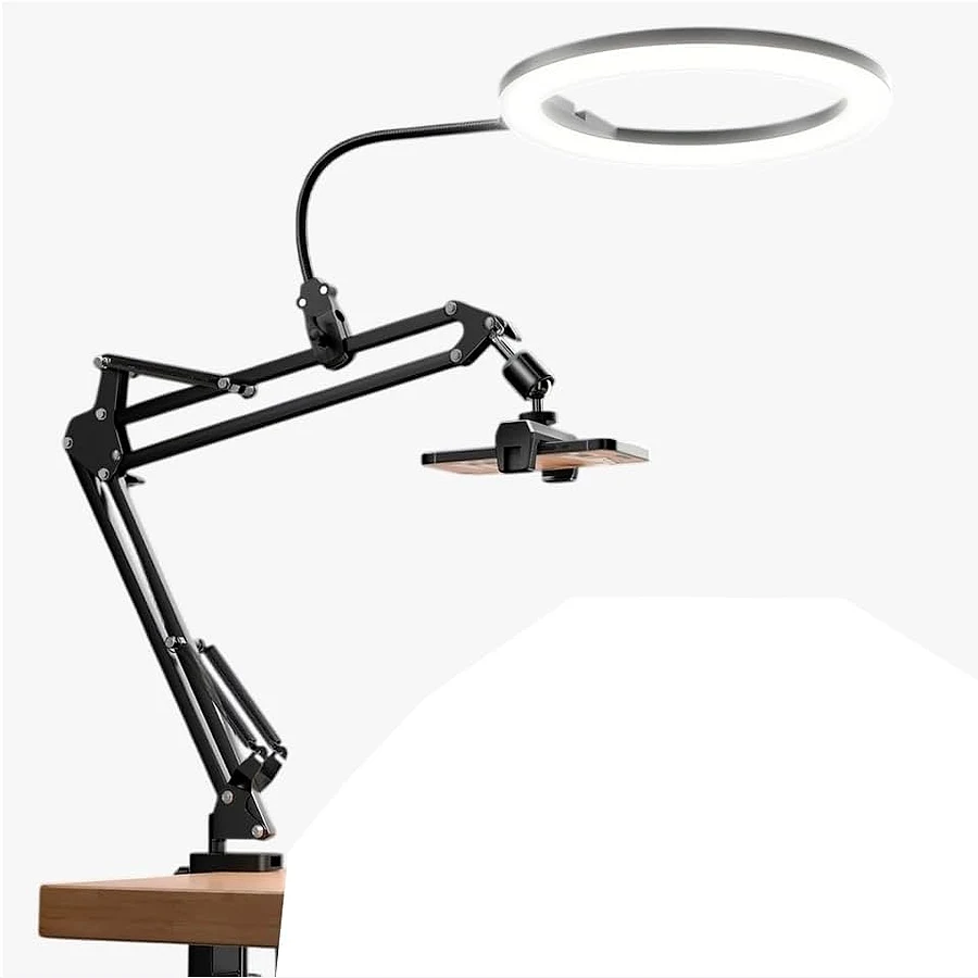 Ring light 10 polegadas de mesa com suporte para celular para live e gravação