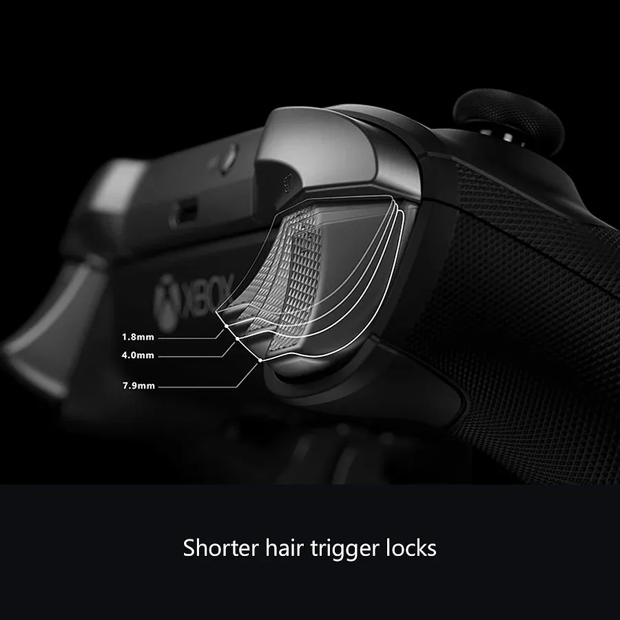 Xbox Elite Wireless Controller Series 2 preto com paddles e grip texturizado