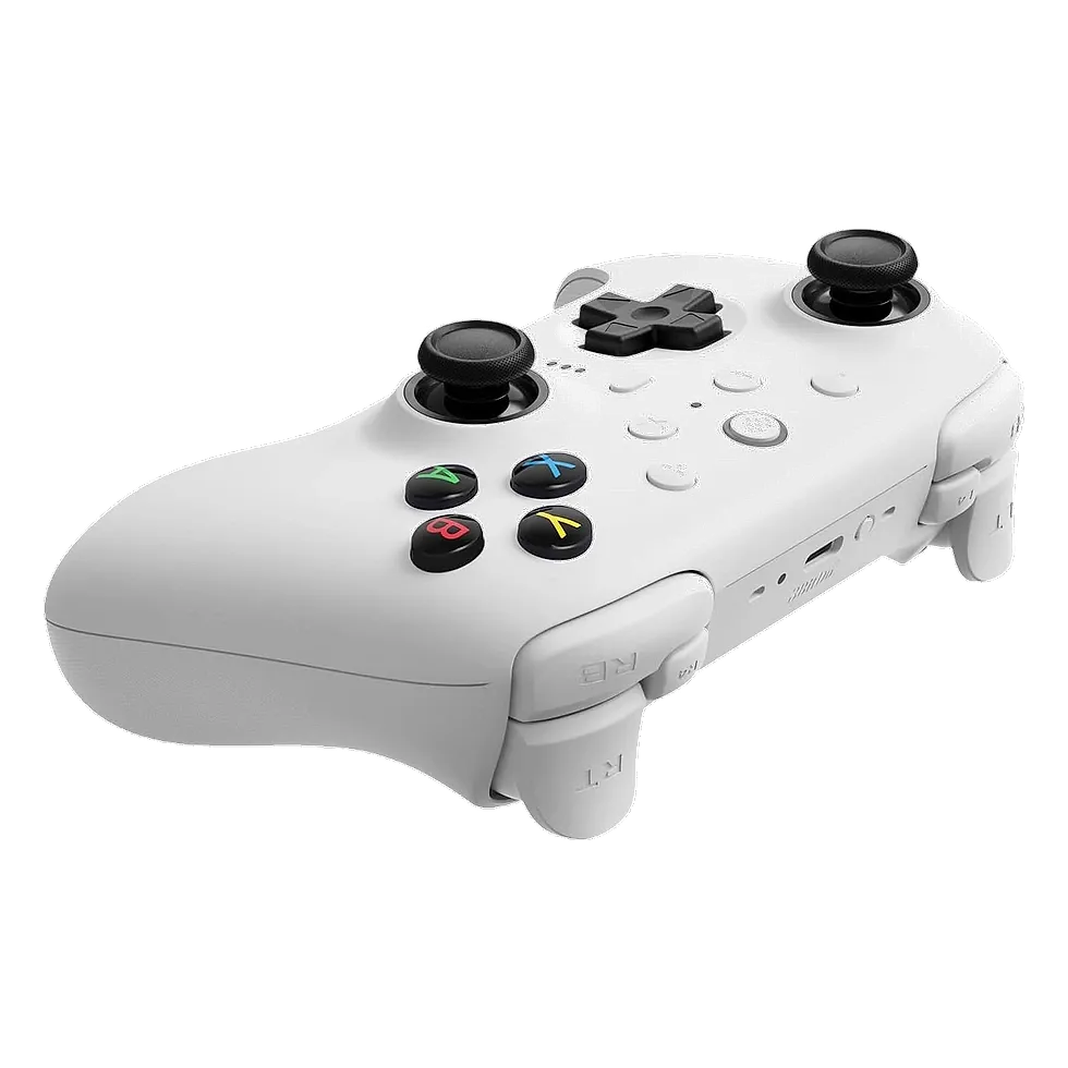 8BitDo Ultimate 2 branco sem fio com sensores TMR, dock de carga e 1000Hz