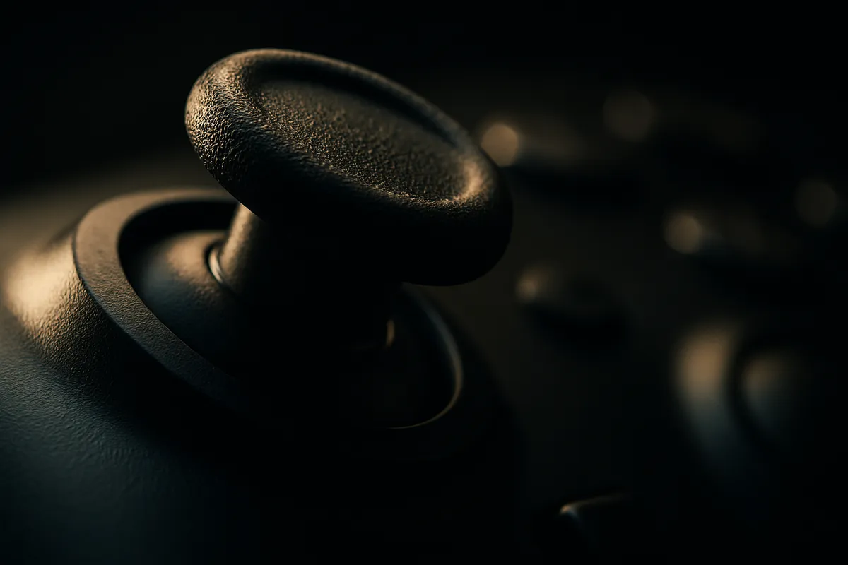 Tela de diagnóstico de controle gamer no Windows mostrando posição do analógico — usado pra testar deadzone e drift antes de ajustar