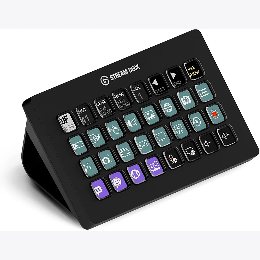 Elgato Stream Deck XL com 32 teclas LCD para setup profissional de streaming