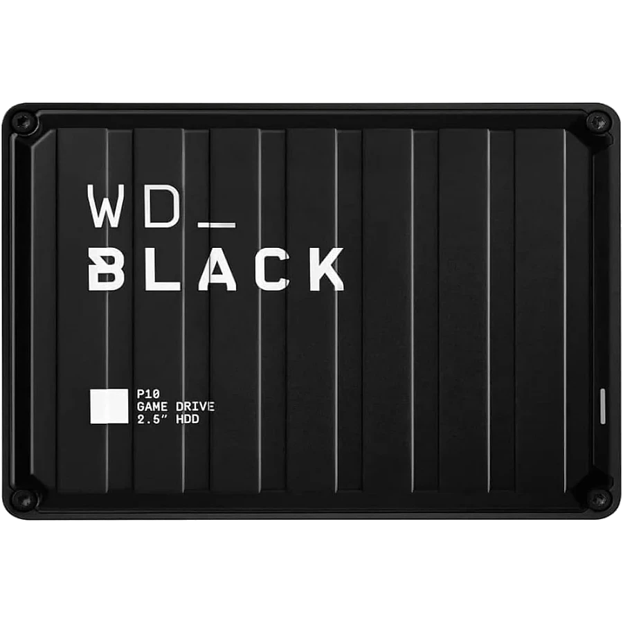 WD_BLACK P10 Game Drive HDD 4TB com acabamento preto gamer