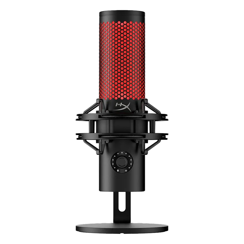 HyperX QuadCast 2 — microfone USB condensador com RGB e tap-to-mute para stream