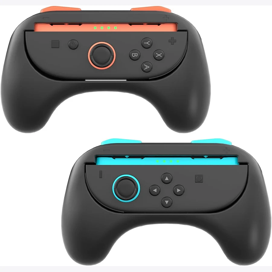 Grip ergonômico para Joy-Con 2 do Nintendo Switch 2 com alças antideslizantes de borracha