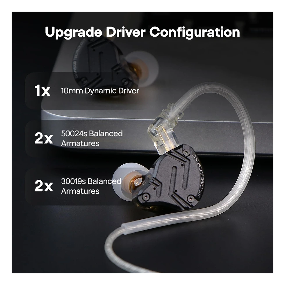 KZ ZS10 Pro X híbrido com faceplate metálico e cabo removível