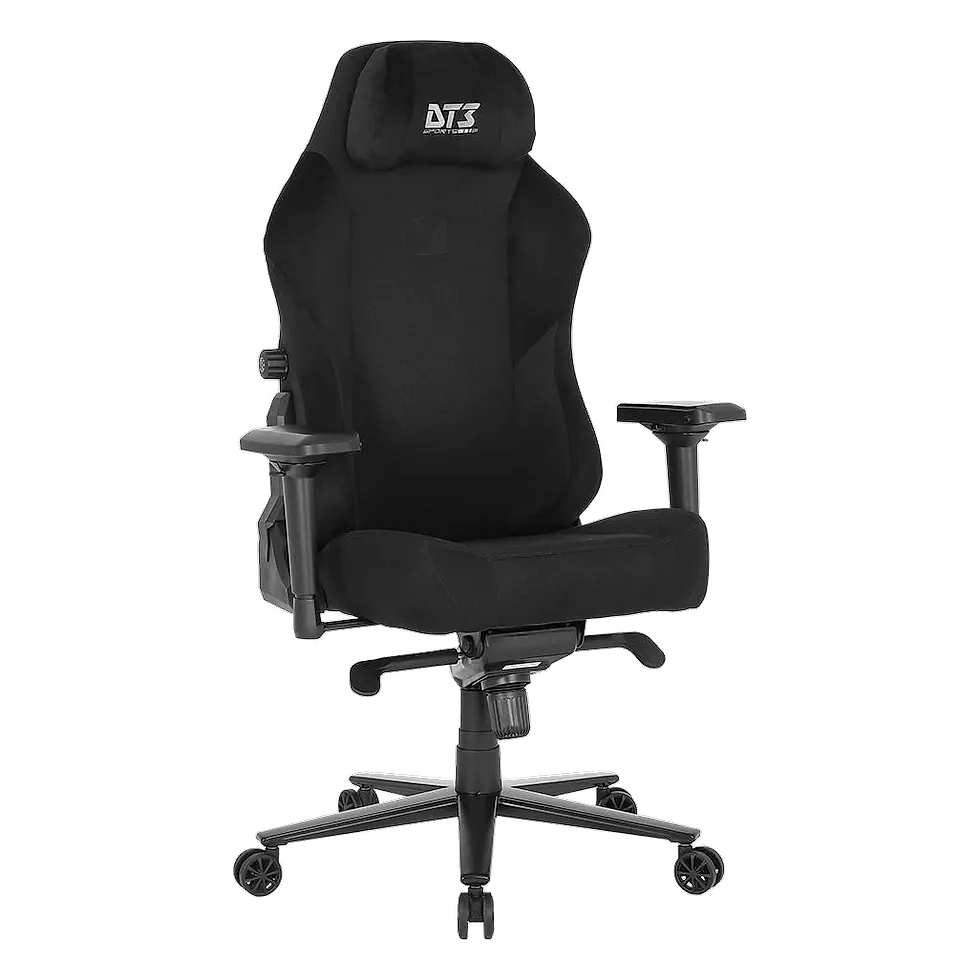DT3 Nero cadeira gamer preta em tecido Max2Weave com apoio lombar integrado e braço 4D+