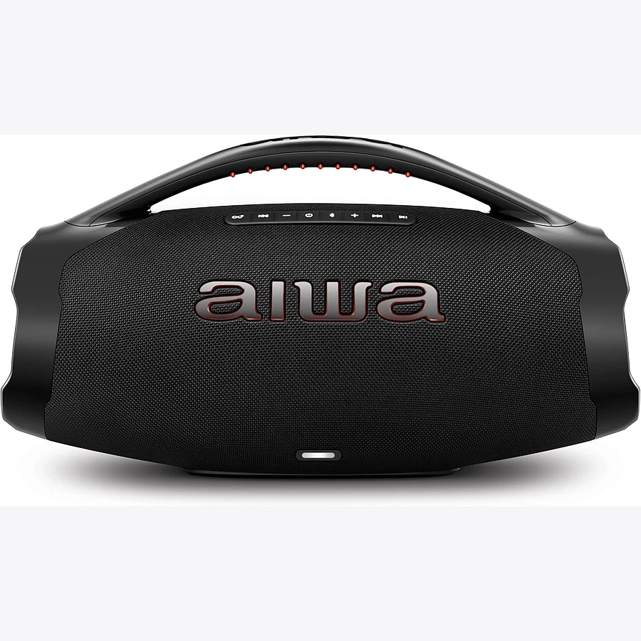 AIWA Boombox Plus BBS-01-B caixa de som bluetooth grande com visual retrô