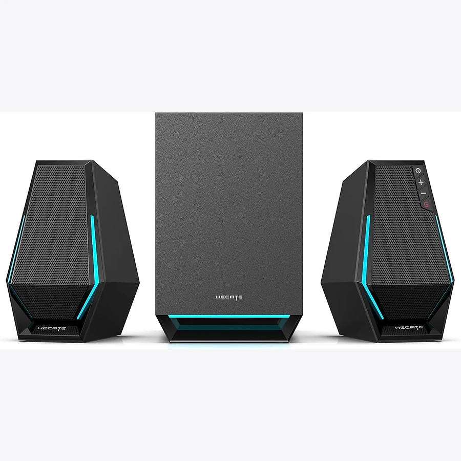 Edifier G1500 MAX Hecate caixa de som gamer com RGB e entrada óptica