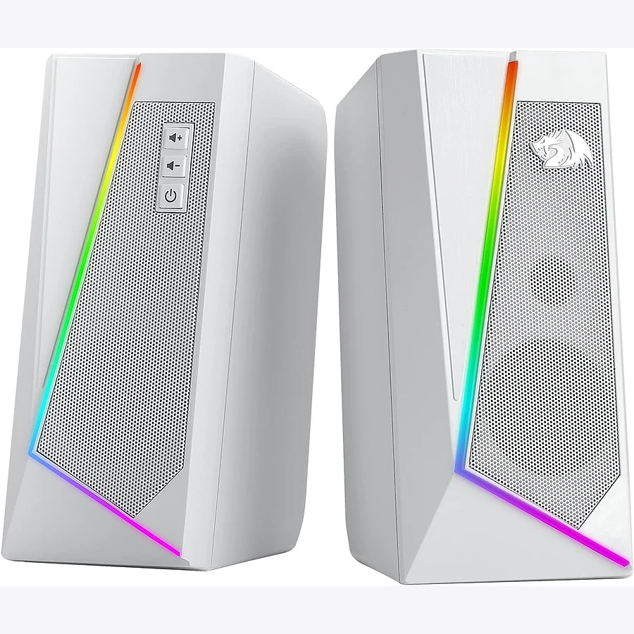 Redragon Anvil GS520W caixinha gamer RGB branca para setup clean