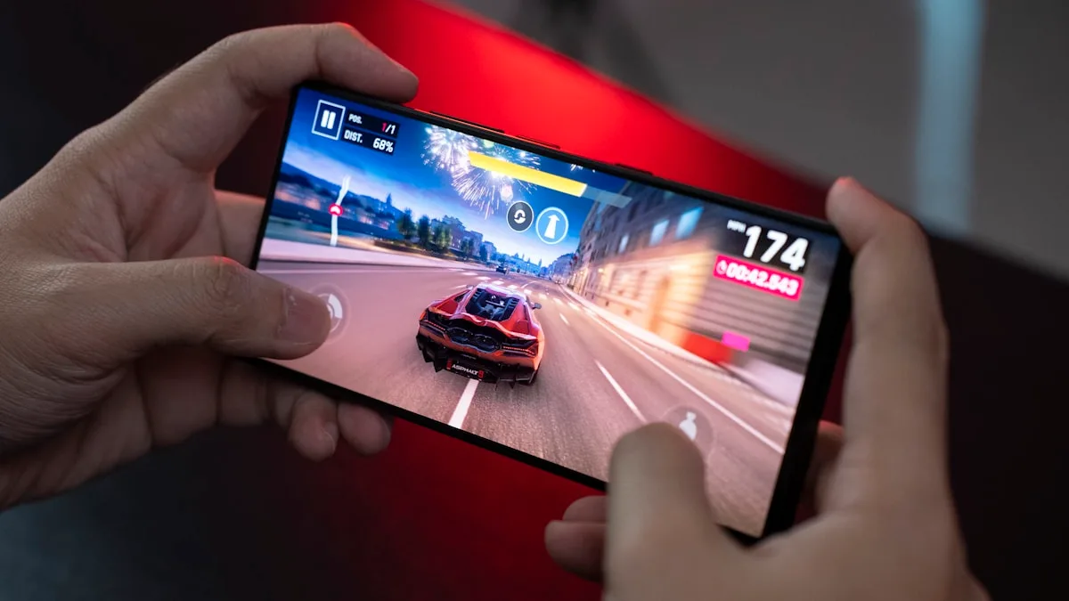 Metodologia de seleção dos melhores celulares gamer até R$2.000 em 2026 Benchmark de smartphone Android exibindo AnTuTu score e FPS em Genshin Impact rodando no aparelho