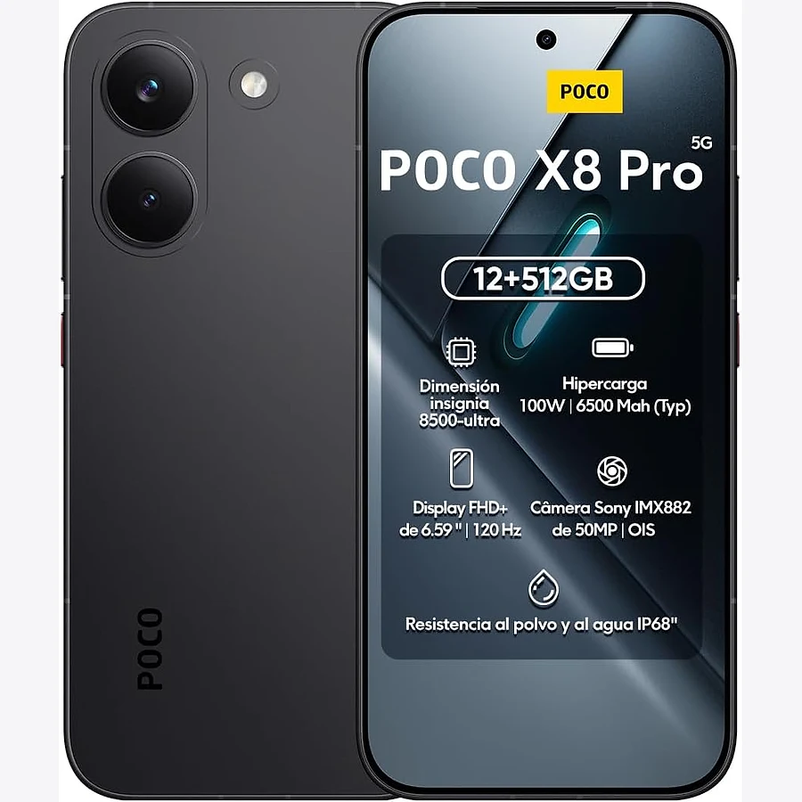 Xiaomi POCO X8 Pro 5G com Dimensity 8500 Ultra e tela AMOLED 1.5K para jogos pesados