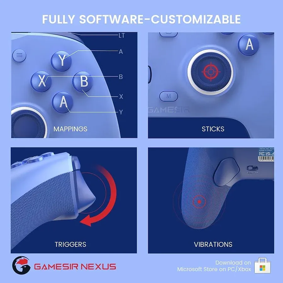 GameSir G7 SE controle Xbox PC com Hall Effect e botões traseiros L4 R4