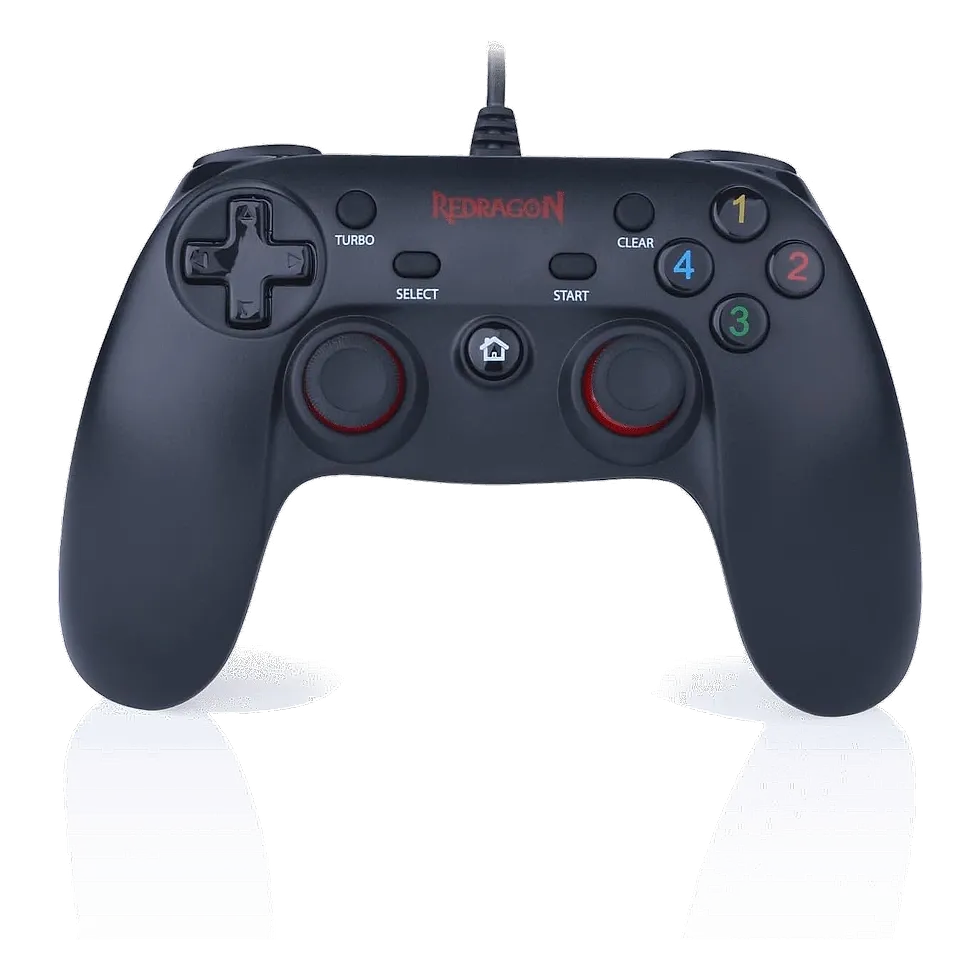 Redragon Saturn G807 controle com fio USB preto para PC e PS3 com vibração dupla