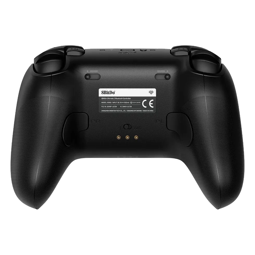 8BitDo Pro 2 controle Bluetooth cinza com design clássico para PC Switch e Android