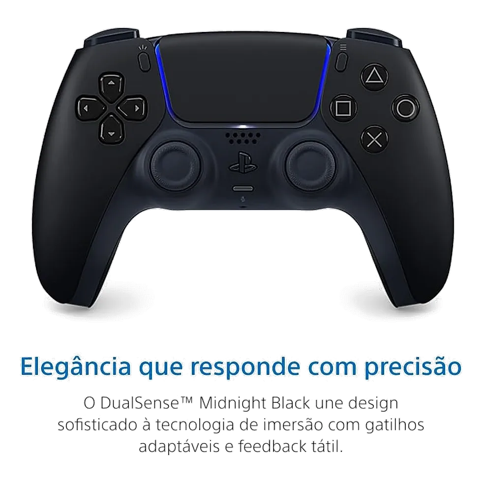 Sony DualSense controle PS5 com gatilhos adaptáveis e haptic feedback para PC via USB-C