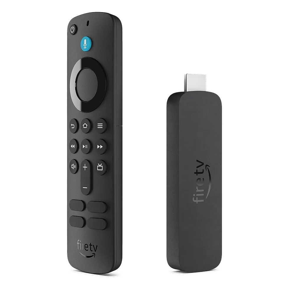 Amazon Fire TV Stick 4K preto com controle remoto Alexa para jogar na nuvem