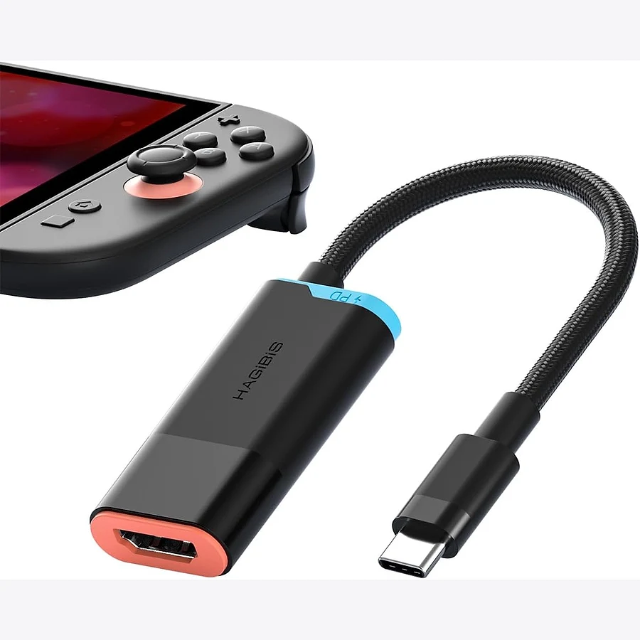 Hagibis dock USB-C para Nintendo Switch 2 com saída HDMI 4K a 60Hz e passthrough PD 100W