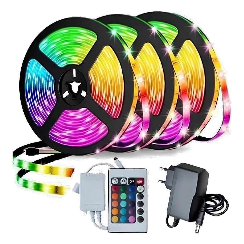 La Casa Smart fita LED RGB 5050 IP65 com controle remoto e fonte incluídos no kit