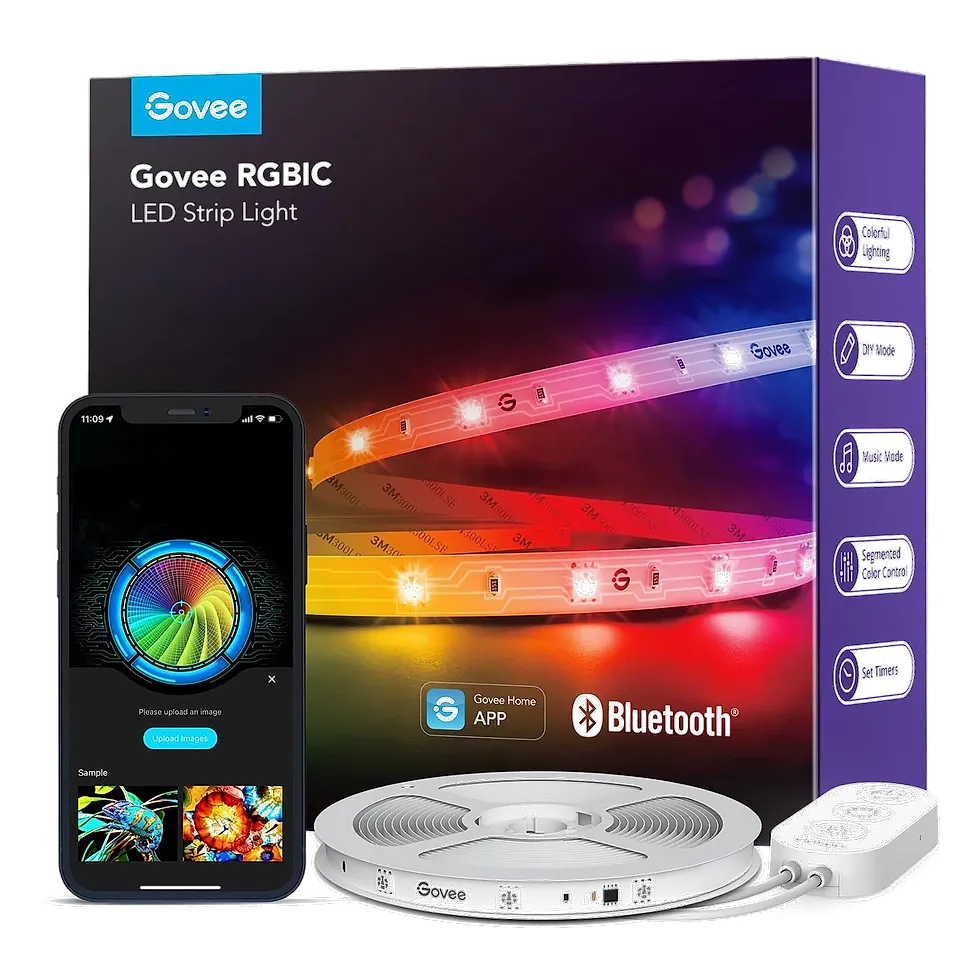 Govee Fita LED RGBIC de 5 metros com microfone de sincronização musical