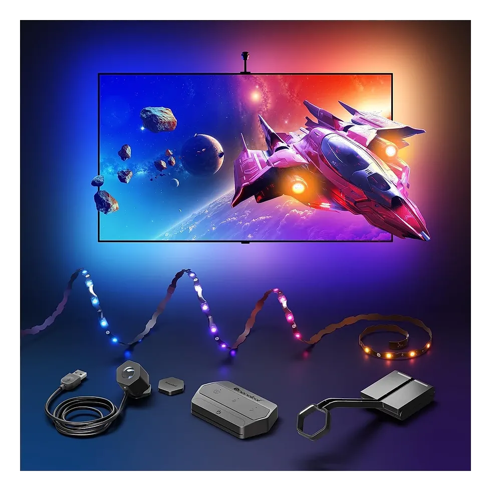 Nanoleaf 4D TV Backlight V2 com fita gradiente endereçável e câmera de sincronia