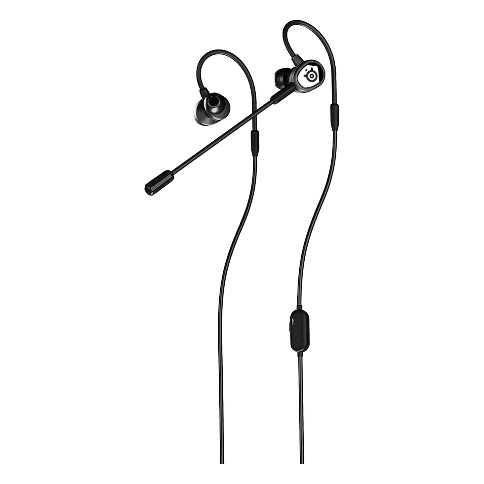 SteelSeries Tusq preto com hastes auriculares e microfone boom destacável