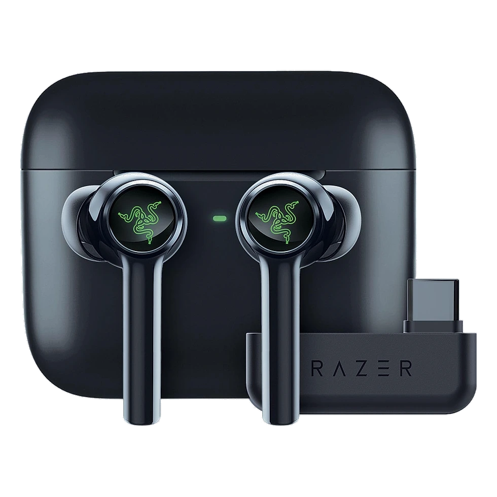 Razer Hammerhead Pro HyperSpeed preto com RGB, estojo e dongle USB-C