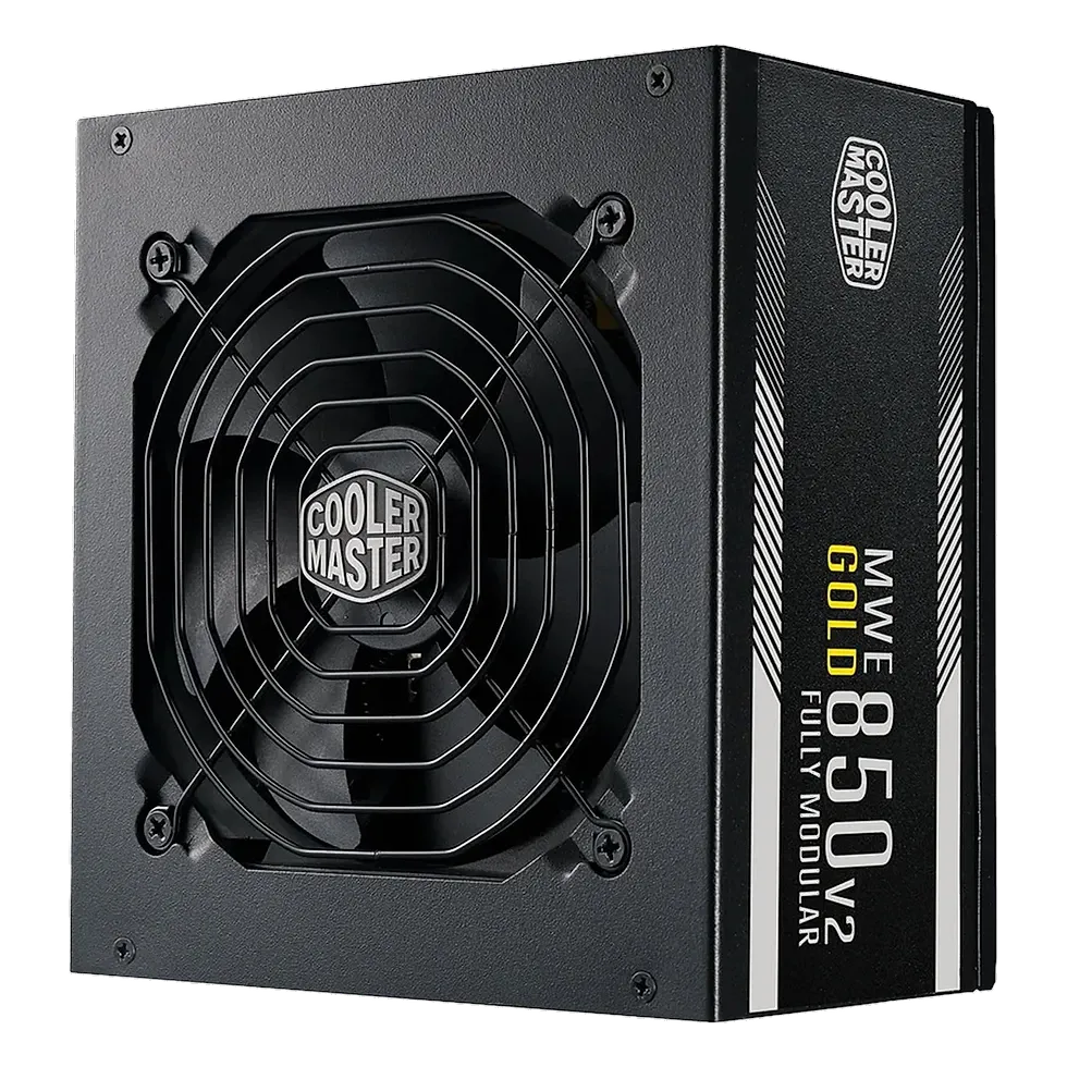 Fonte Cooler Master MWE Gold 850 V2 full modular preta com ventoinha de 120 mm
