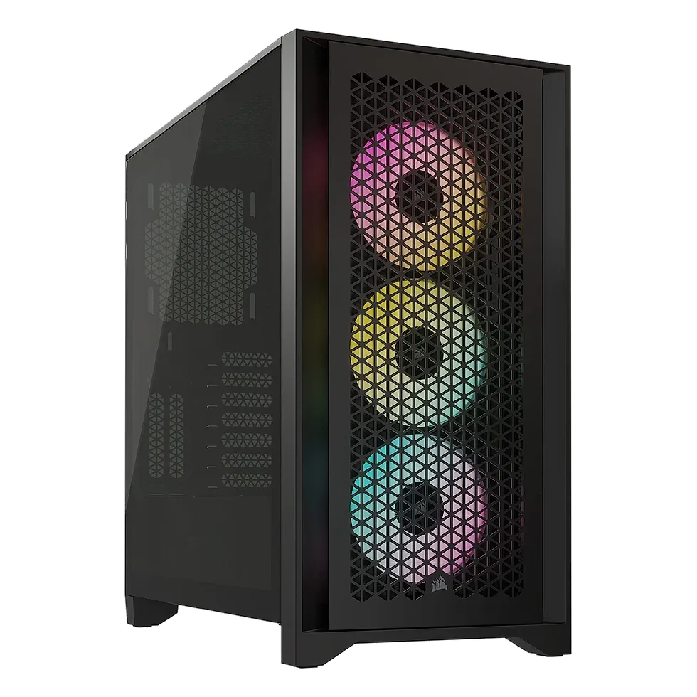 Corsair iCUE 4000D RGB Airflow, gabinete mid tower com painel frontal em mesh e lateral de vidro temperado