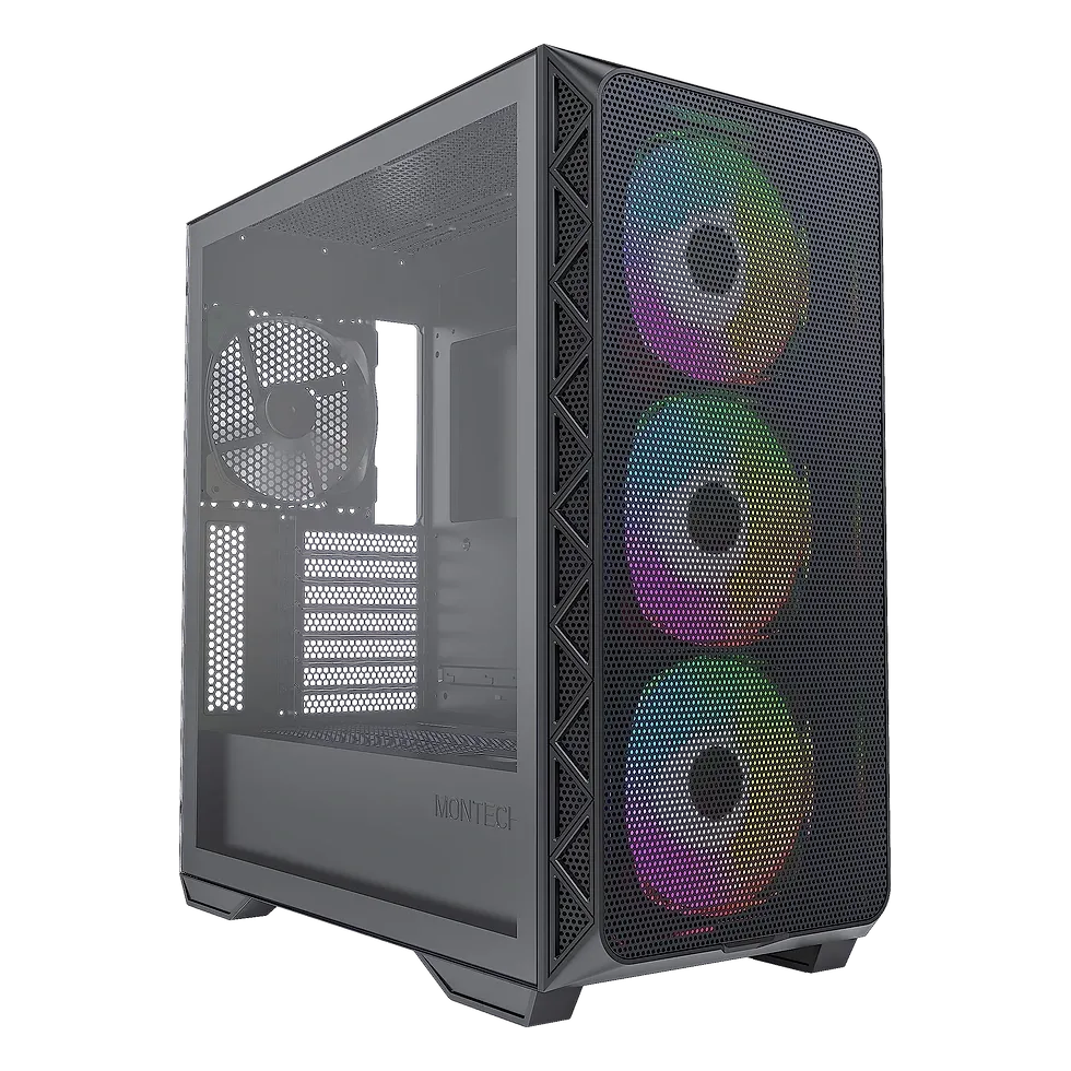 Montech AIR 903 MAX, gabinete E-ATX com painel frontal em mesh e quatro ventoinhas ARGB de 140 mm