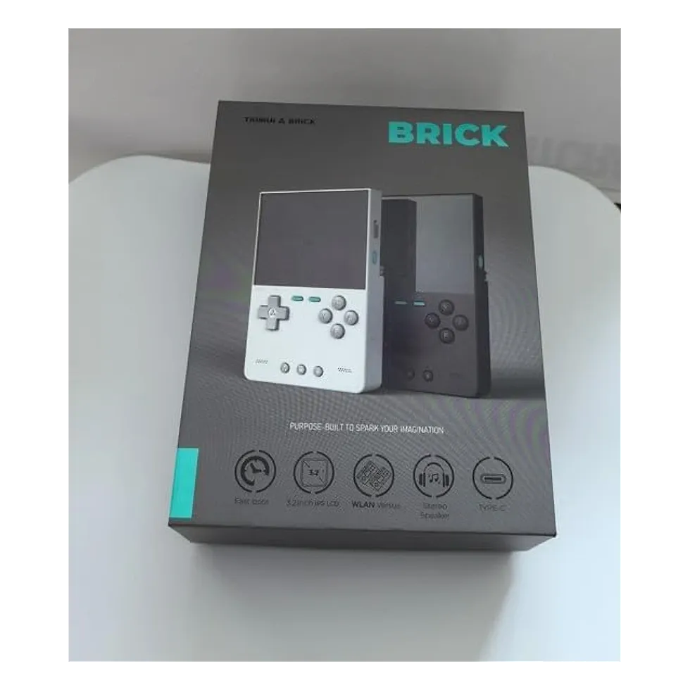 TRIMUI Brick branco com tela IPS quadrada de alta resolução para jogos retrô