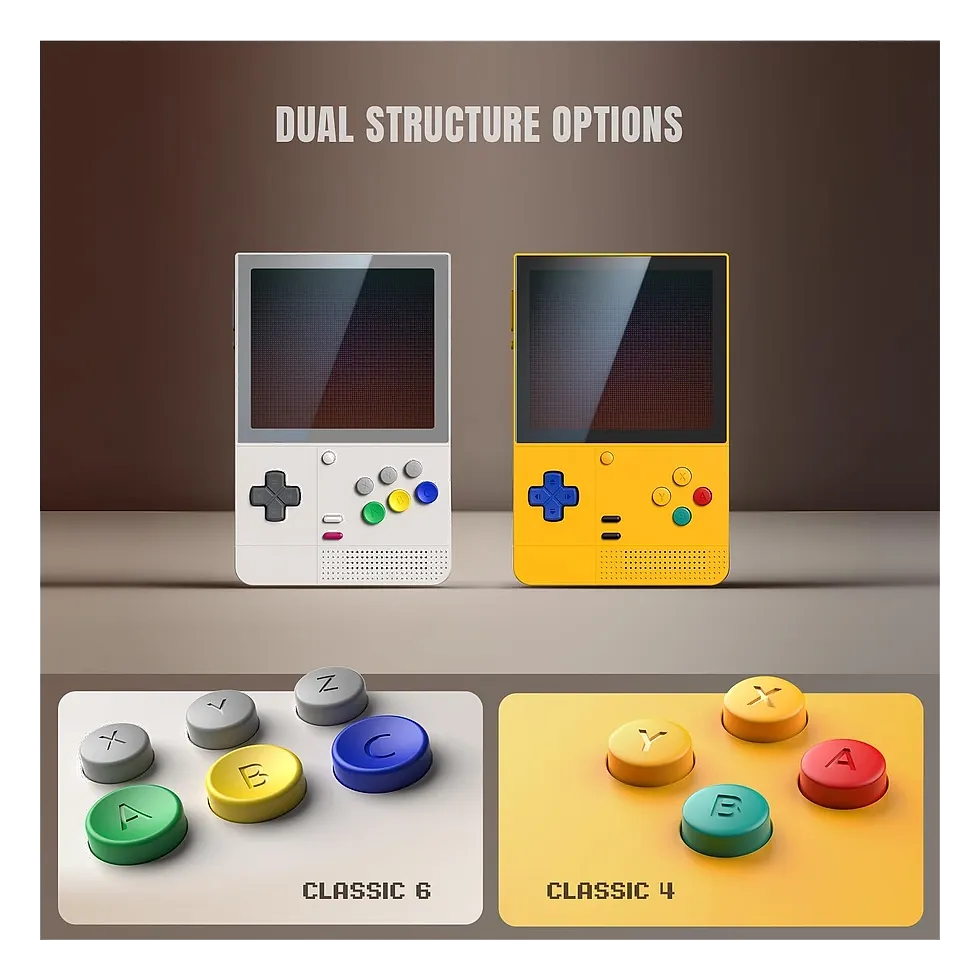 Retroid Pocket Classic compacto com tela AMOLED touch de 3,92 polegadas no estilo Game Boy Advance SP