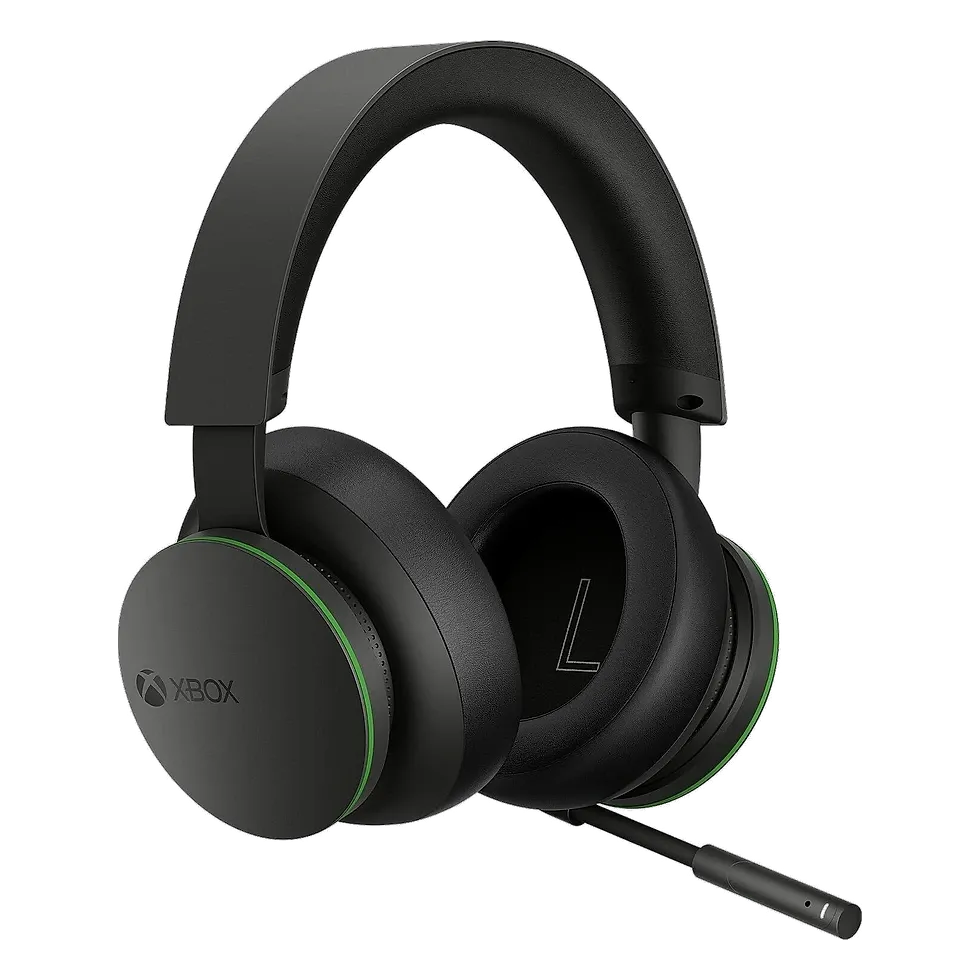 Headset Xbox Wireless oficial preto da Microsoft com conchas de controle de volume rotativo