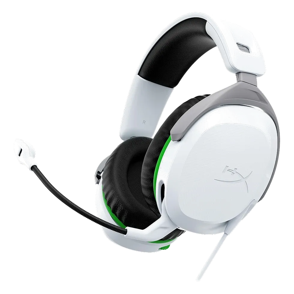Headset gamer HyperX CloudX Stinger 2 branco licenciado Xbox com microfone flip-to-mute