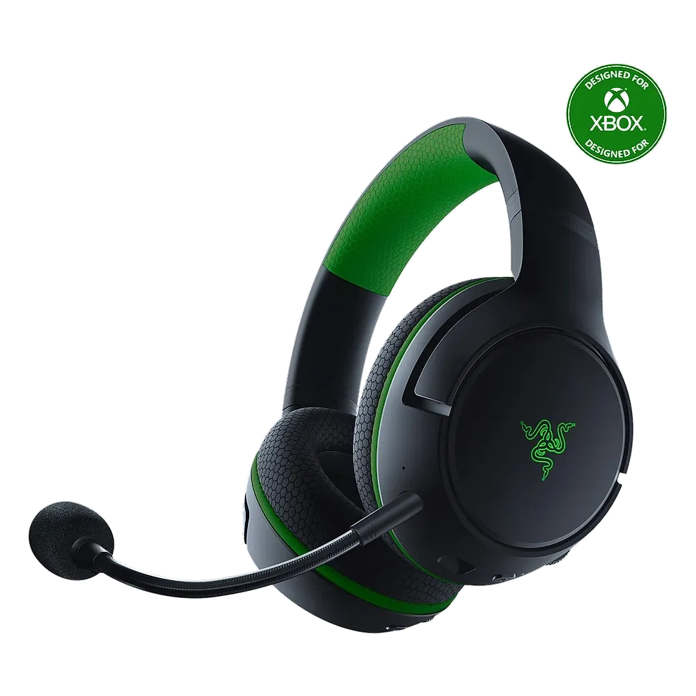 Headset gamer Razer Kaira Pro preto wireless para Xbox com microfone HyperClear destacável