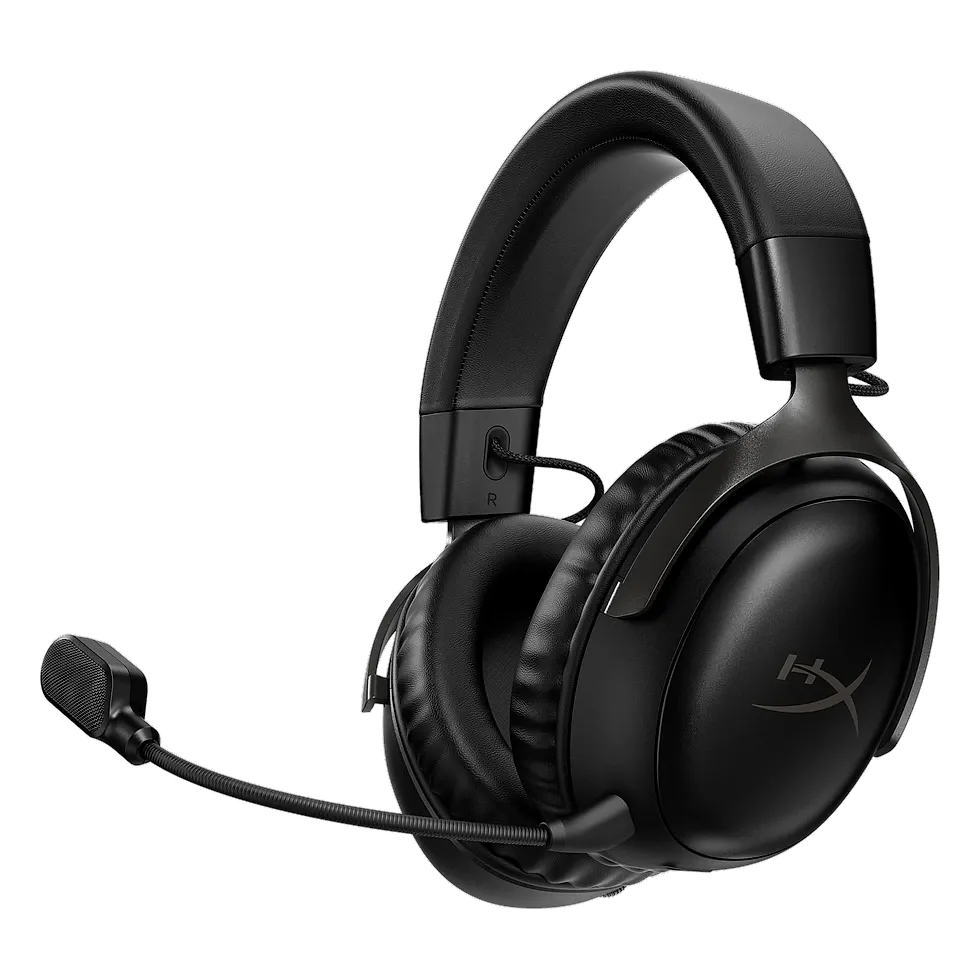 Headset gamer HyperX Cloud III Wireless preto e vermelho com microfone DuoCast destacável