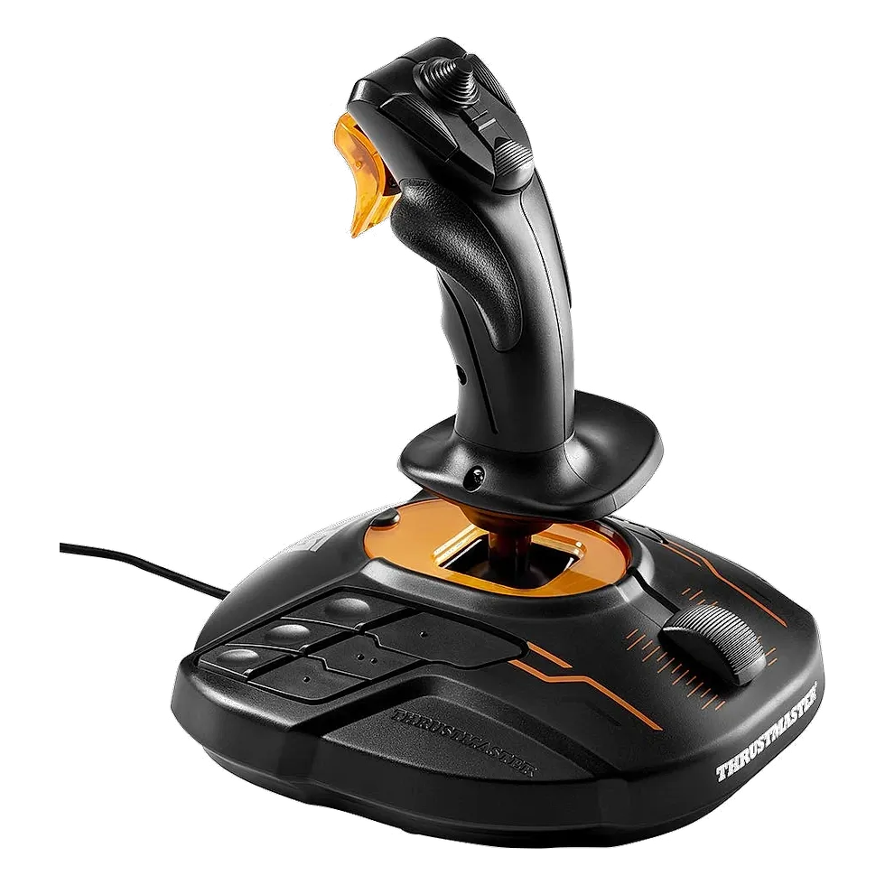 Thrustmaster T.16000M FCS avulso, manche preto ambidestro sem acelerador