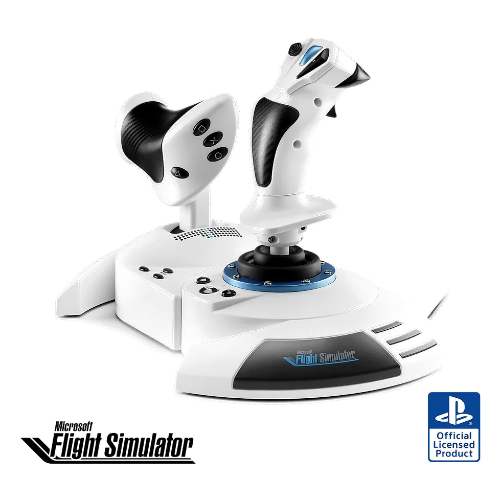 Thrustmaster T.Flight Hotas 5 MSFS Edition branco com tema do Flight Simulator