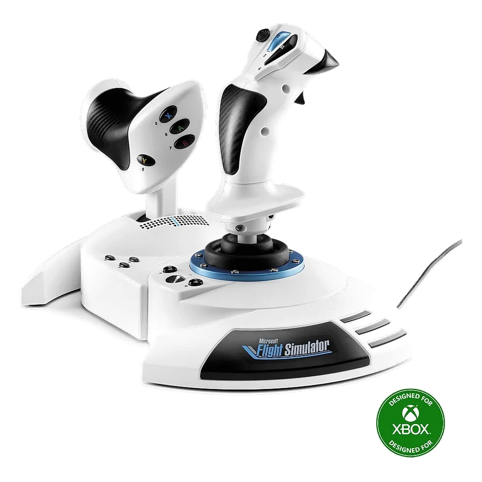 Thrustmaster T-Flight Hotas One branco com acelerador destacável e selo oficial do Xbox