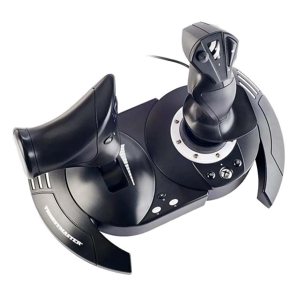 Thrustmaster T-Flight Hotas One preto com selo Designed for Xbox na base