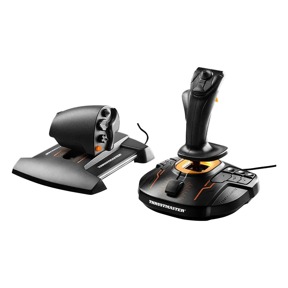Kit Thrustmaster T.16000M FCS com joystick e acelerador lado a lado sem a caixa