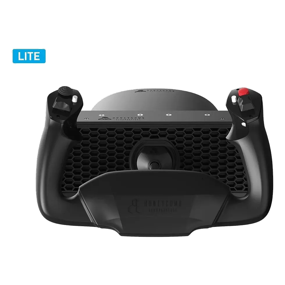Honeycomb Alpha LITE, yoke compacto branco para simulador de voo