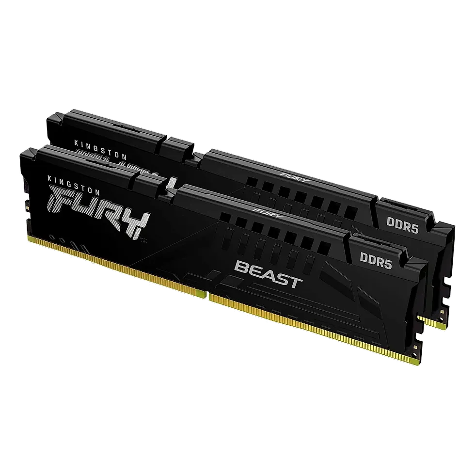 Kingston Fury Beast DDR5 32GB 6000MT/s CL30 kit 2x16GB perfil baixo para PC gamer