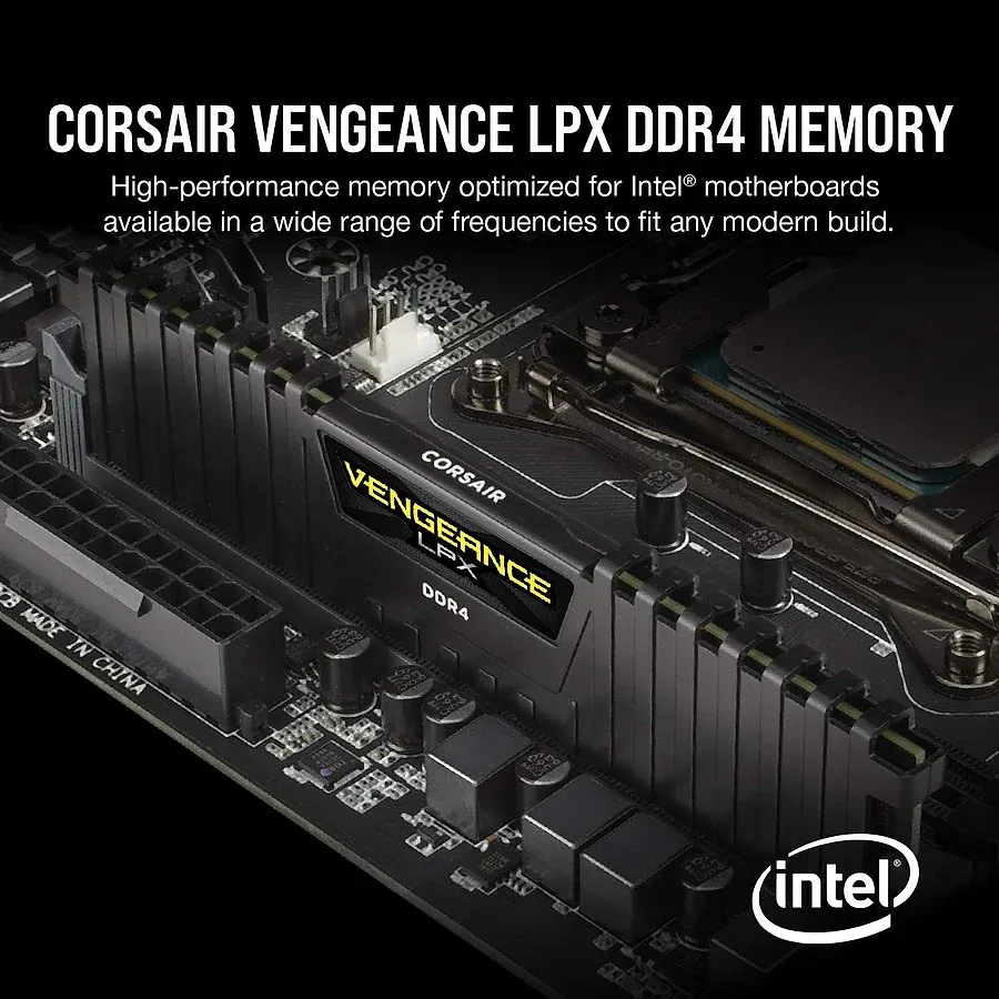 Corsair Vengeance LPX DDR4 16GB kit 2x8GB 3200MHz CL16 perfil baixo para PC gamer AM4