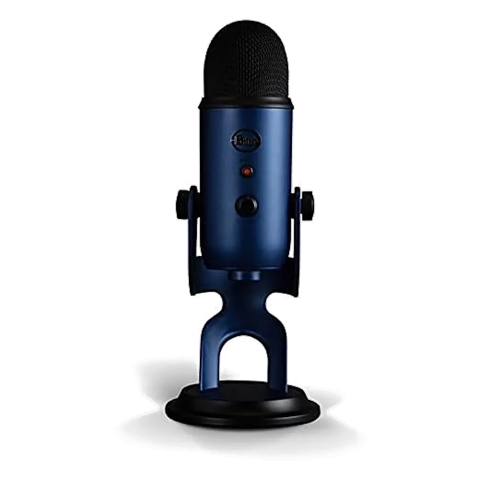 Blue Yeti microfone USB condensador com três cápsulas e quatro padrões polares selecionáveis